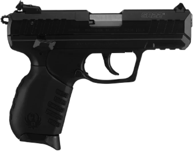 A compact pistol, shown from the side.